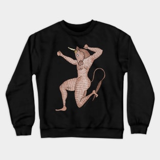 Minotaur dancing by Greek Myth Comix Crewneck Sweatshirt